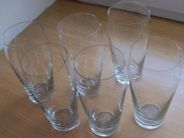 Komplet 6 wysokich szklanek