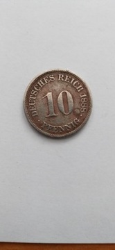Moneta10 pfennigow 1888