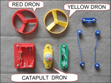 Elektryczna wyrzutnia dwóch wirujących dronów