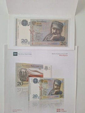 Banknot kolekcjonerski 20zł Niepodległość 