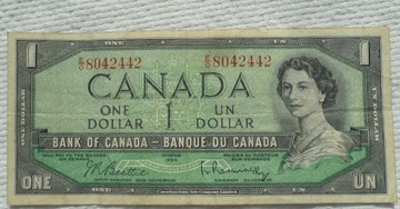 Kanada 1 dolar 1954 Saskatchewan Beattie Rasminsky