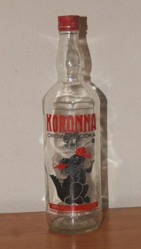 Stara butelka po wódce KORONNA CROWN VODKA 0,75