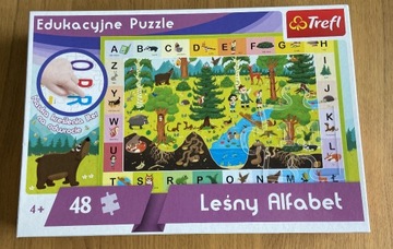 Puzzle Edukacyjne Trefl 48 elementów Leśny alfabet