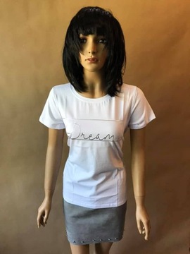 T-shirt damski Dream Rozm. L/XL biały