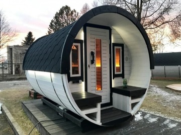 Sauna beczka ogrodowa fińska 3m luksusowa