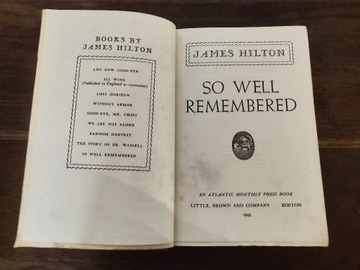J.HILTON SO WELL REMEMBERED Z 1945 r. W ORYGINALE