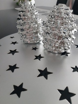 Podkladka na stół srebrna świąteczna gwiazdka 