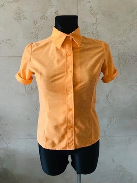 Pomarańczowa bluzka z krótkim rękawem 36 S