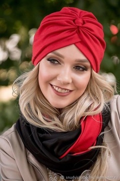  czapka turban + Szalik Snood, komplekt