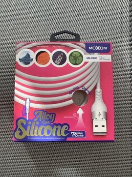 Kabel silikonowy biały micro USB Moxom MX-CB50