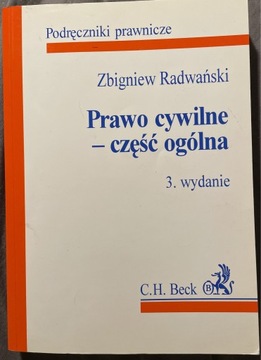 Prawo cywilne - część ogólna Zbigniew Radwański 