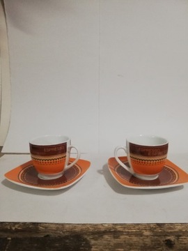 2 filiżanki do  espresso Finecasa porcelana
