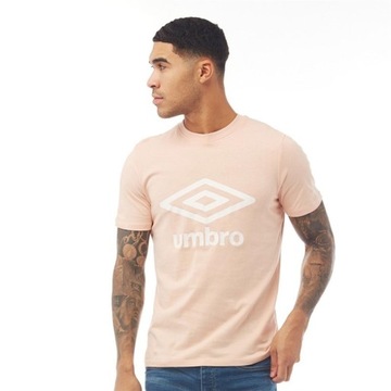 Umbro Męski T-Shirt Blady Róż Rozmiar M