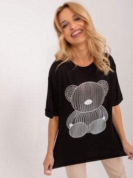 T-shirt damski Basic miś bear Black  nowość 