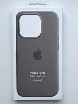 Silikonowe etui z MagSafe iPhone 15 Pro Popielaty