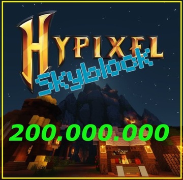 MINECRAFT HYPIXEL SKYBLOCK 200.000.000 COIN MONETY