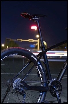 Światełko rowerowe LED, 6 trybów 