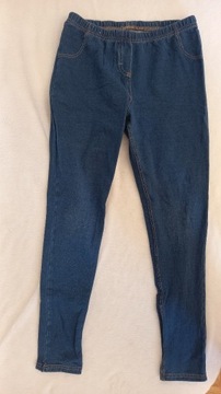 Spodnie dziewczęce, miękki jeans, 158