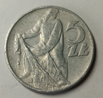 MONETA  POLSKA  5 ZŁOTYCH 1974. RYBAK (121)