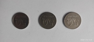Monety PRL 50 złotych, 3 sztuki 