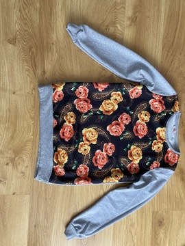 Bluza bawełniana w róże rozmiar M/L