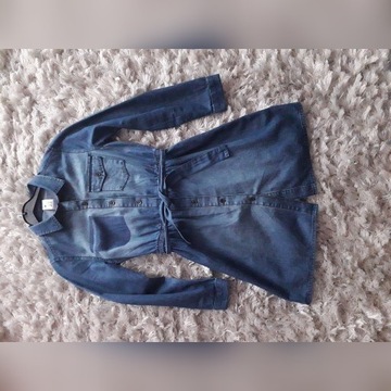 PIĘKNA-sukienka jeansowa 128 st bardzo dobry