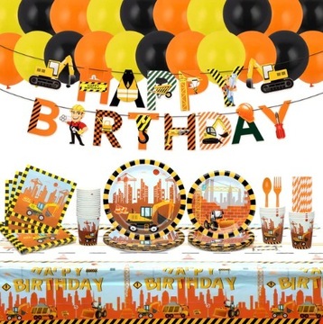 Zestaw dekoracji urodzinowych balony zastawa 16 os