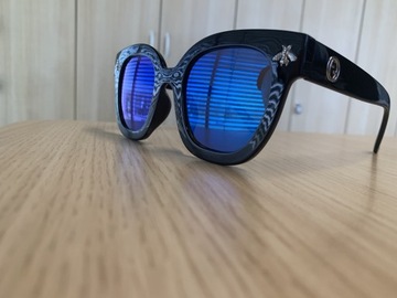 Okulary przeciwsłoneczne muchy  niebieskie lustra