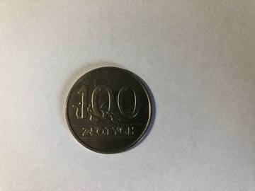 100 zł złotych nominał 1990 