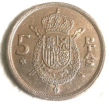 Hiszpania 5 peset 1975