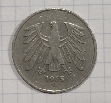 (600) Niemcy -RFN 5 marek 1975 G