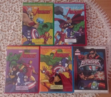 Avengers Marvel - płyta DVD - 5 części dla dzieci 