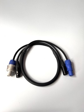 Kabel Powercon DMX 1m 