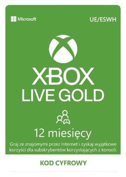 PROMOCJA XBOX Live GOLD 12-miesięcy 