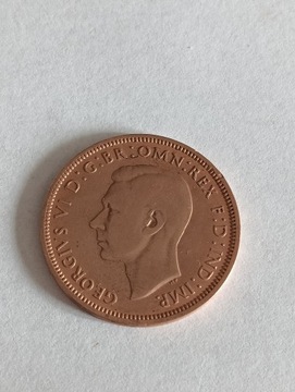Wielka Brytania half penny 1939