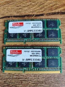 Pamięć Dedykowana dla Apple 4GB DDR3 SO-DIMM 1333MHz  (W-AMM13334G)