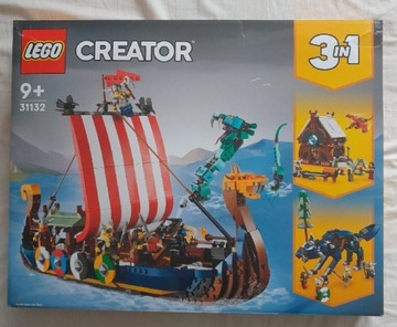 31132 Lego statek wikingów i wąż nowe