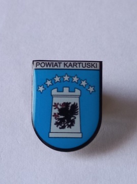 Herb powiat Kartuski przypinka pin odznaka wpinka