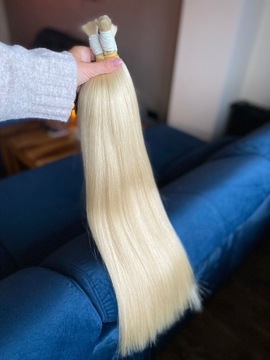 Włosy czeskie słowiańskie blond 60cm