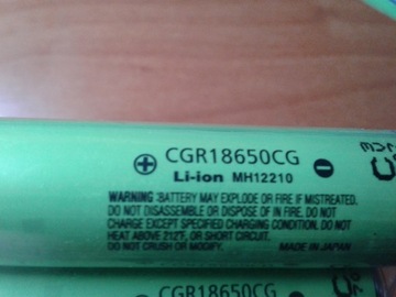   Li-ion PANASONIC CGR18650CG 2250mAh - 6 szt