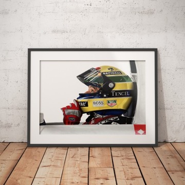 Plakat Print Formuła 1 Ayrton Senna Mclaren F1 A3