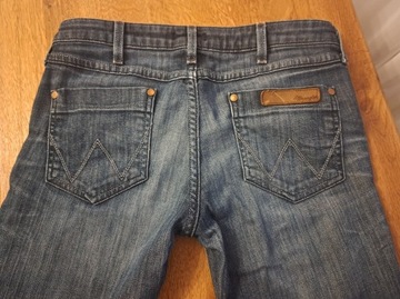 Spodnie jeans damskie Wrangler Lia W28 L32 granat