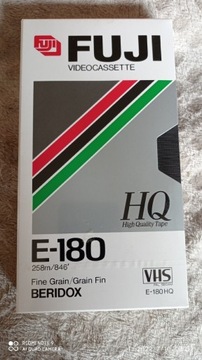 Kaseta Video Fuji E-180 HQ, VHS, Nowa, Japan 3 h.