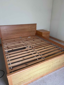 Rama łóżka i stoliczek nocny IKEA Lade Ribbotten
