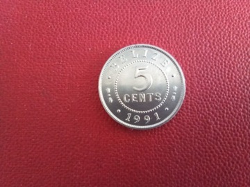 5. CENTS  1991.    BELIZE.