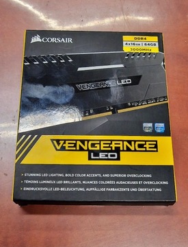 NOWA pamięć RAM DDR4 64GB 4x16GB Corsair Vengeance