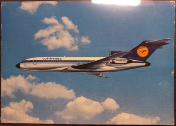 Pocztówka Lufthansa Lotnictwo Boeing 727 