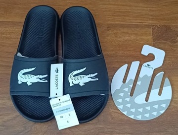 nowe oryginalne klapki LACOSTE Croco Slide r 42