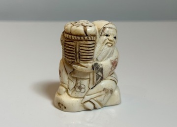 Netsuke - Zbieracz - Japonia XX w. 