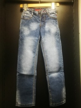 chłopięce spodnie jeansowe 122-128+(20)z regulacją